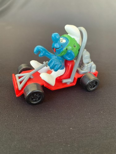 Vintage smurf kart - smurf, figure